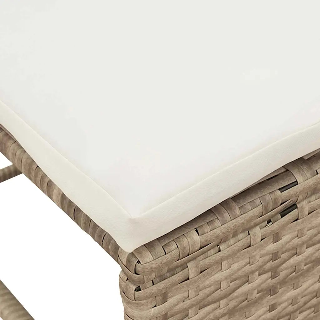 Set Divano da Giardino 6 pz | Set Salotto da Giardino Beige e Crema polyrattan