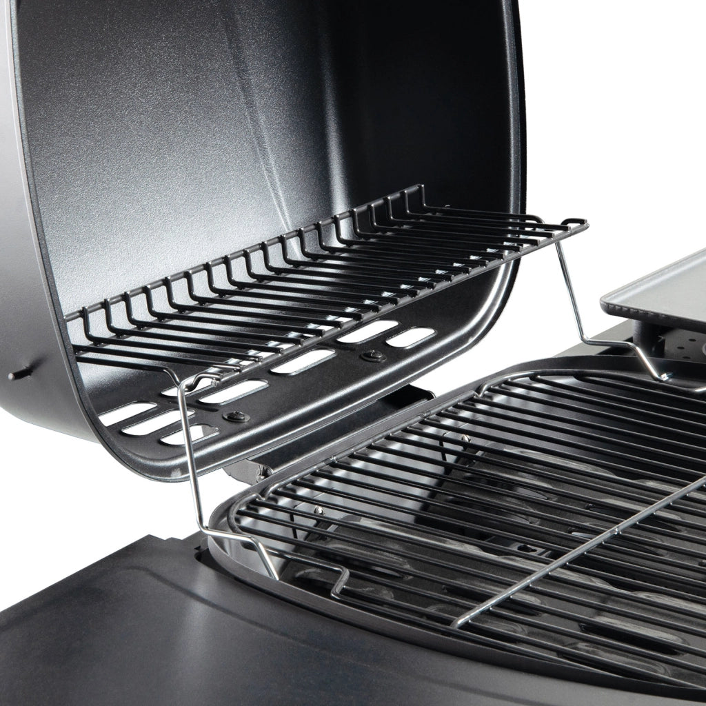 Barbecue a Gas Cheffo a 3 Fuochi Accensione Piezoelettrica 130,5x50,5x93 cm Potenza 8,5 kW in Acciaio Nero
