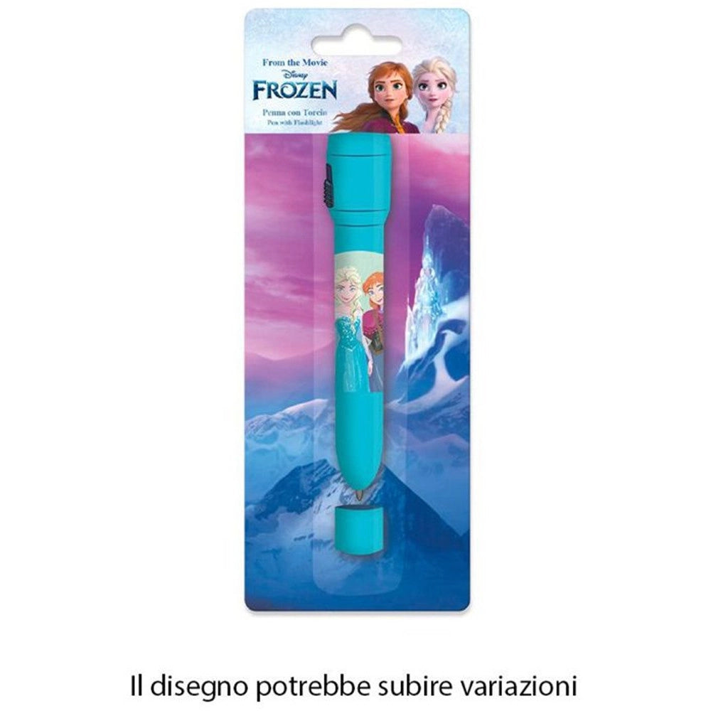 Trade Shop - Penna Con Torcia Grafica Frozen Accessori Per Scuola Regalo Feste Bambine 954909 -