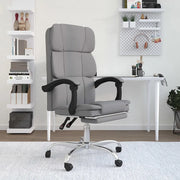 Poltrona da Ufficio Reclinabile Grigio Chiaro in Tessuto 349627