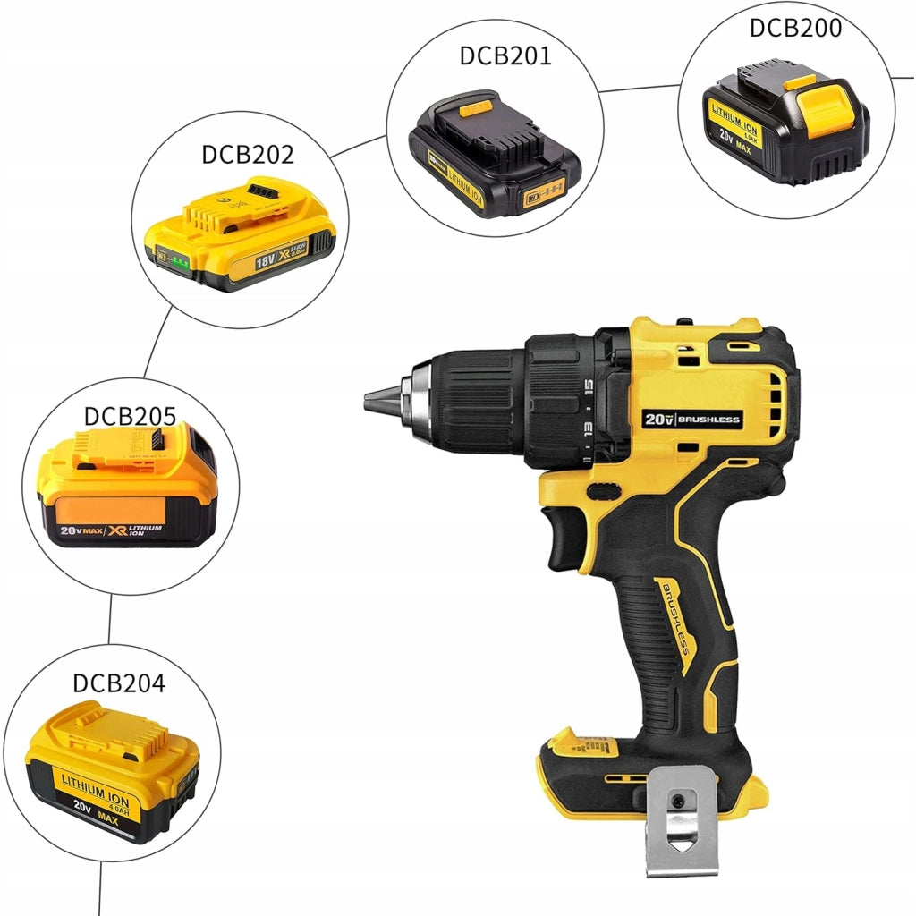 Adattatore per Batterie Dewalt e Milwaukee 18V DM18D – Compatibile con Utensili Dewalt 18V | Montaggio Facile
