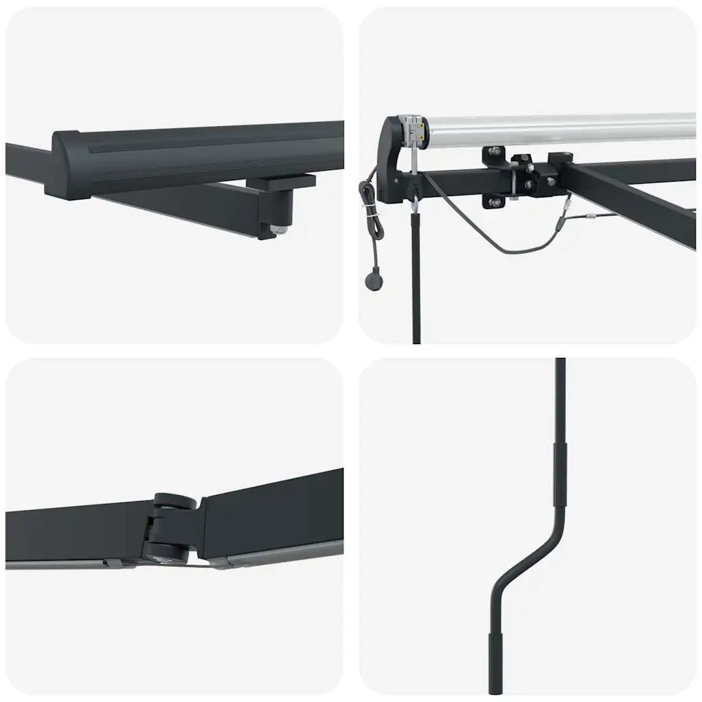 Tenda da Sole con Antracite 5 x 3 m Metallo 313263