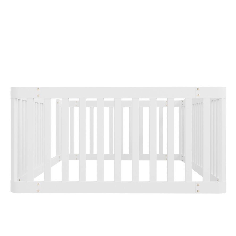 Letto in Legno 90x200 ¨C Xylo ¨C Bianco con Testiera e Rete a Doghe