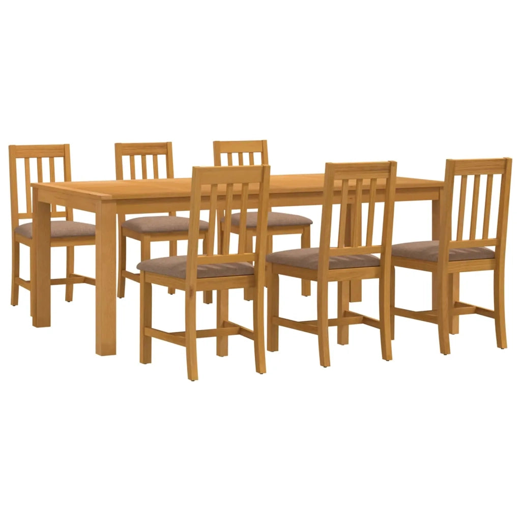 Set da pranzo 7 pz Grigio Legno di Quercia Massello 3430383
