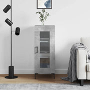 Credenza Grigio Cemento 34,5x34x90 cm in Legno Multistratocod mxl 80026
