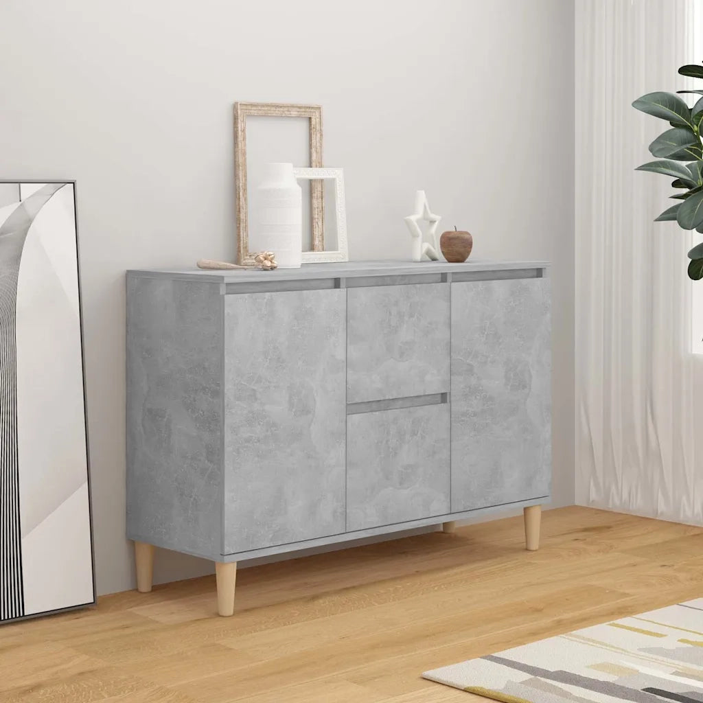 Credenza Grigio Cemento 101x35x70 cm in Legno Multistrato 806107