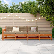 Salotto da Giardino-Divano componibile Sezionale Marrone Cera 252 x 62 x 70,5 cm