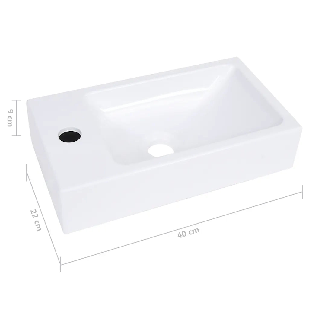 Lavabo 400x220x90 mm in SMC Bianco CFW5125917