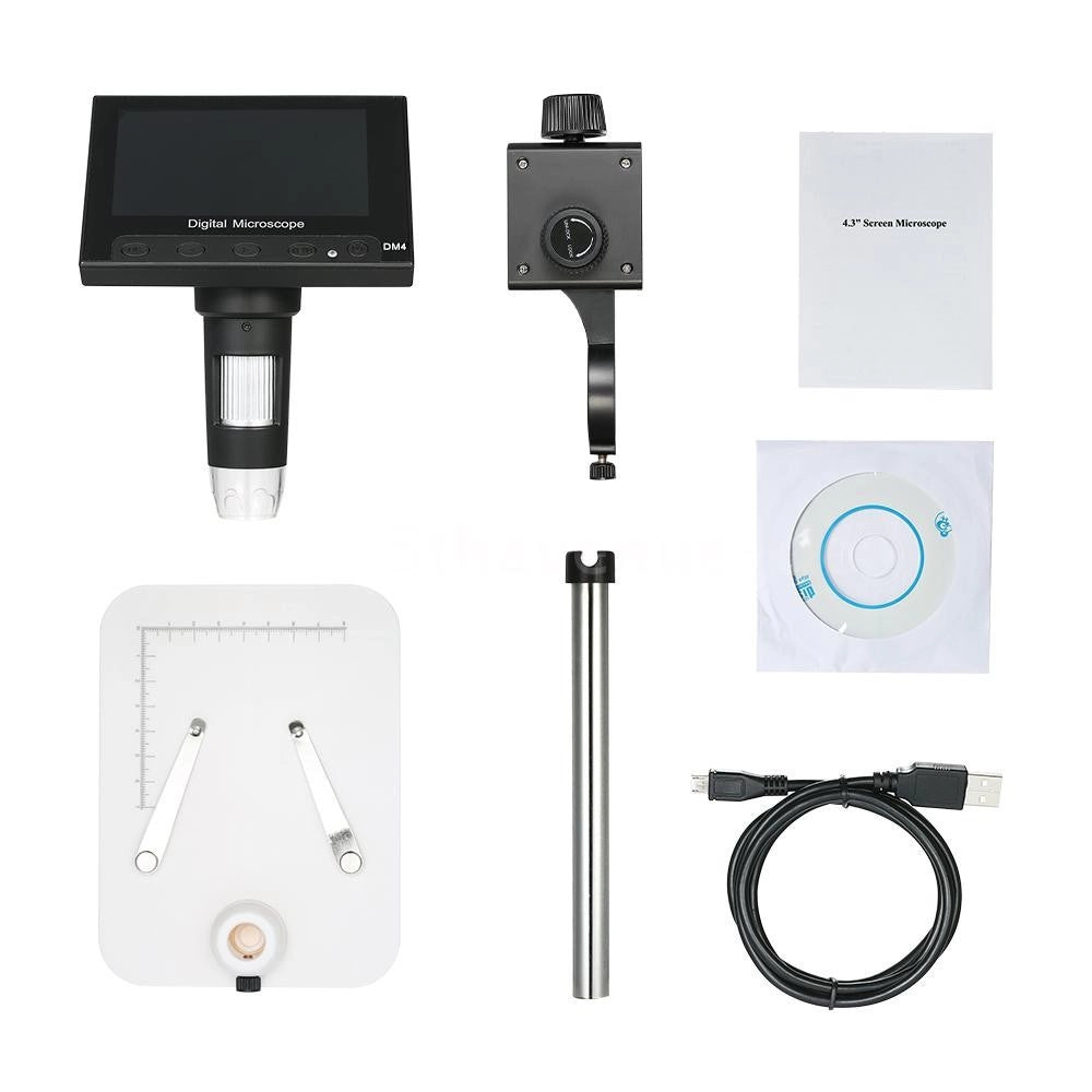 Trade Shop - Microscopio Elettronico Digitale Usb Ingrandimento Zoom 1000x Regolabile 8 Led -