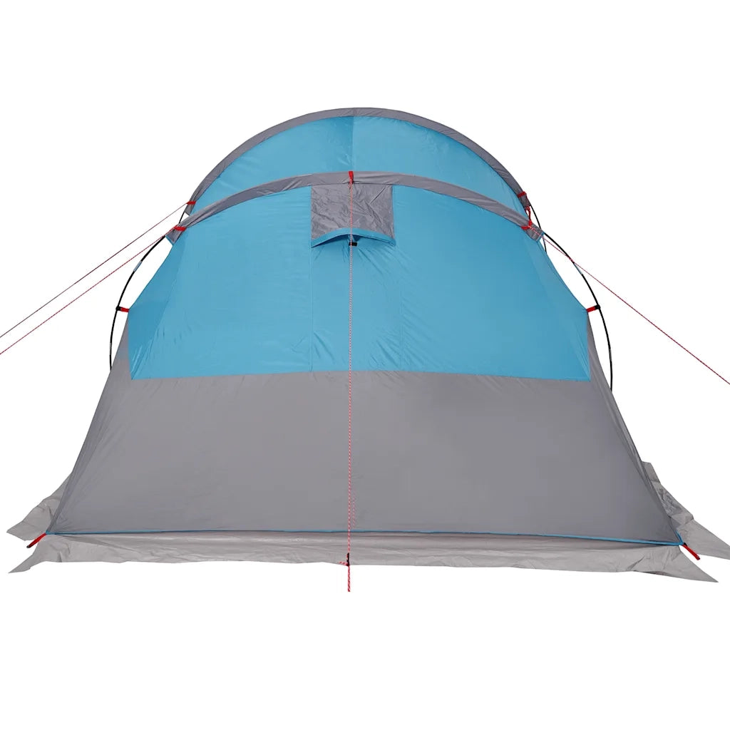 Tenda da Campeggio a Tunnel per 4 Persone Blu Impermeabile 94632