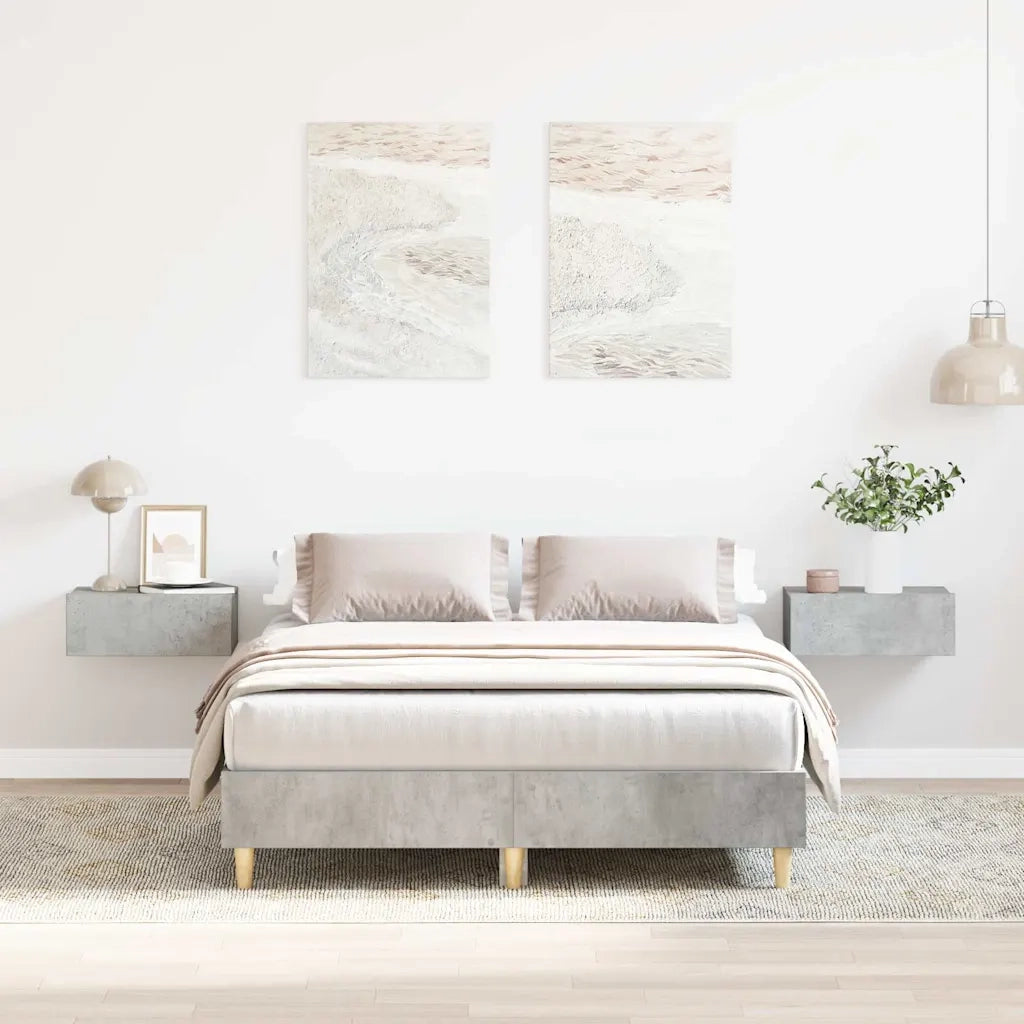 Giroletto senza Materasso Grigio Cemento 135x190 cm Truciolato 861069