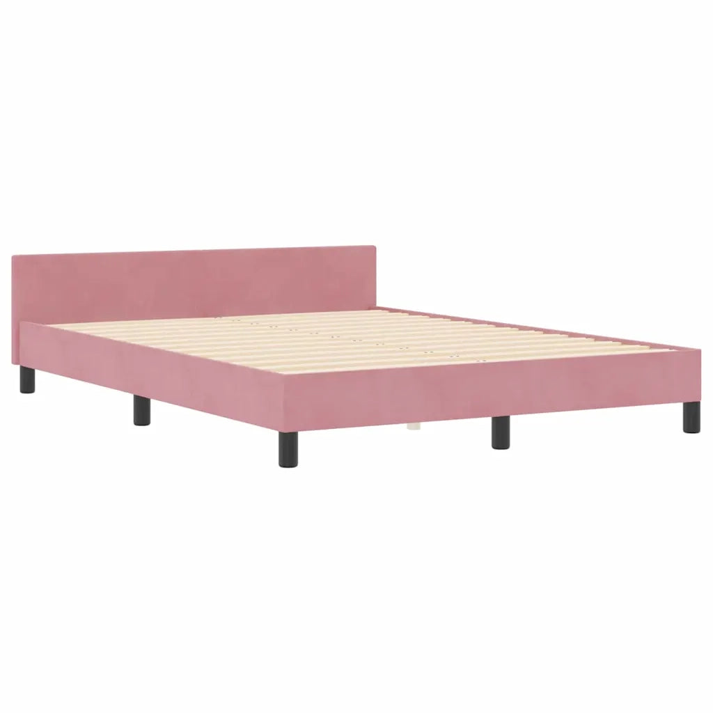 Letto a molle con testiera Rosa 180 x 200 cm Velluto 3344896