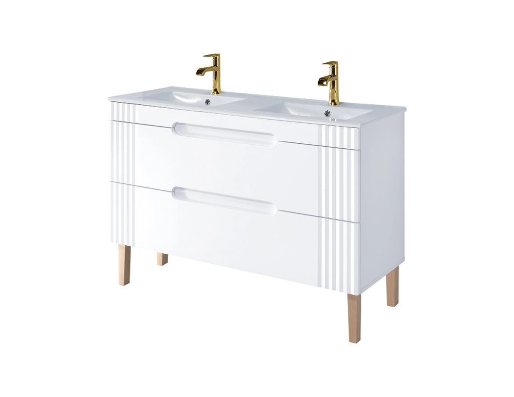 Set mobili bagno 120 cm con lavabo Fiji White 120 x 1401 x 1401 cm