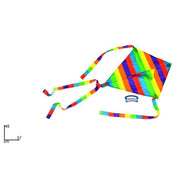 Trade Shop - Aquilone In Nylon Multicolore Righe Gioco Divertimento Bambini Estate 57 X 46 Cm -