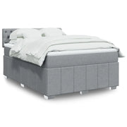vidaXL Giroletto a Molle con Materasso Grigio Chiaro 160x200cm Tessuto