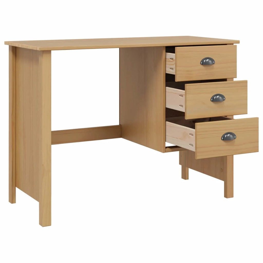Scrivania con Cassetti HILL Marrone miele 100 x 45 x 74 cm