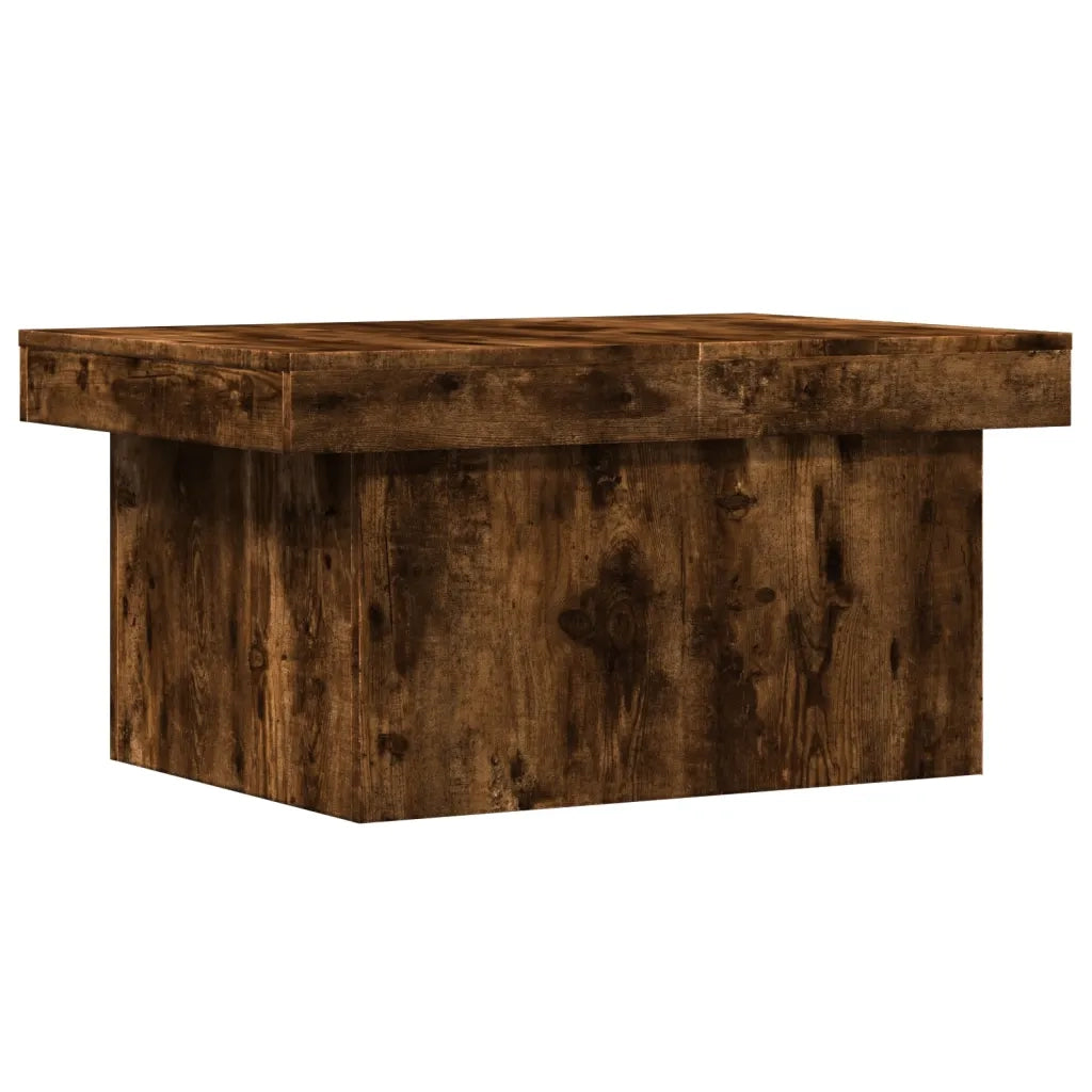 Tavolino da Salotto Rovere Fumo 80x55x40 cm Legno Multistrato 840867