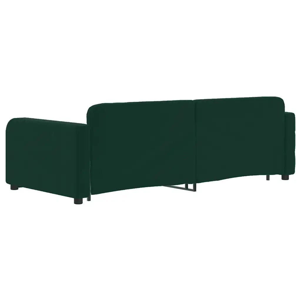Divano Letto Estraibile Cassetti-Sofa Letto-Daybed Verde Scuro 90x200cm Velluto 401327