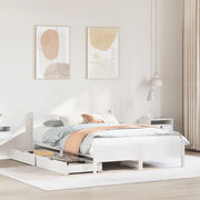 vidaXL Letto senza Materasso Bianco 150x200 cm Legno Massello di Pino