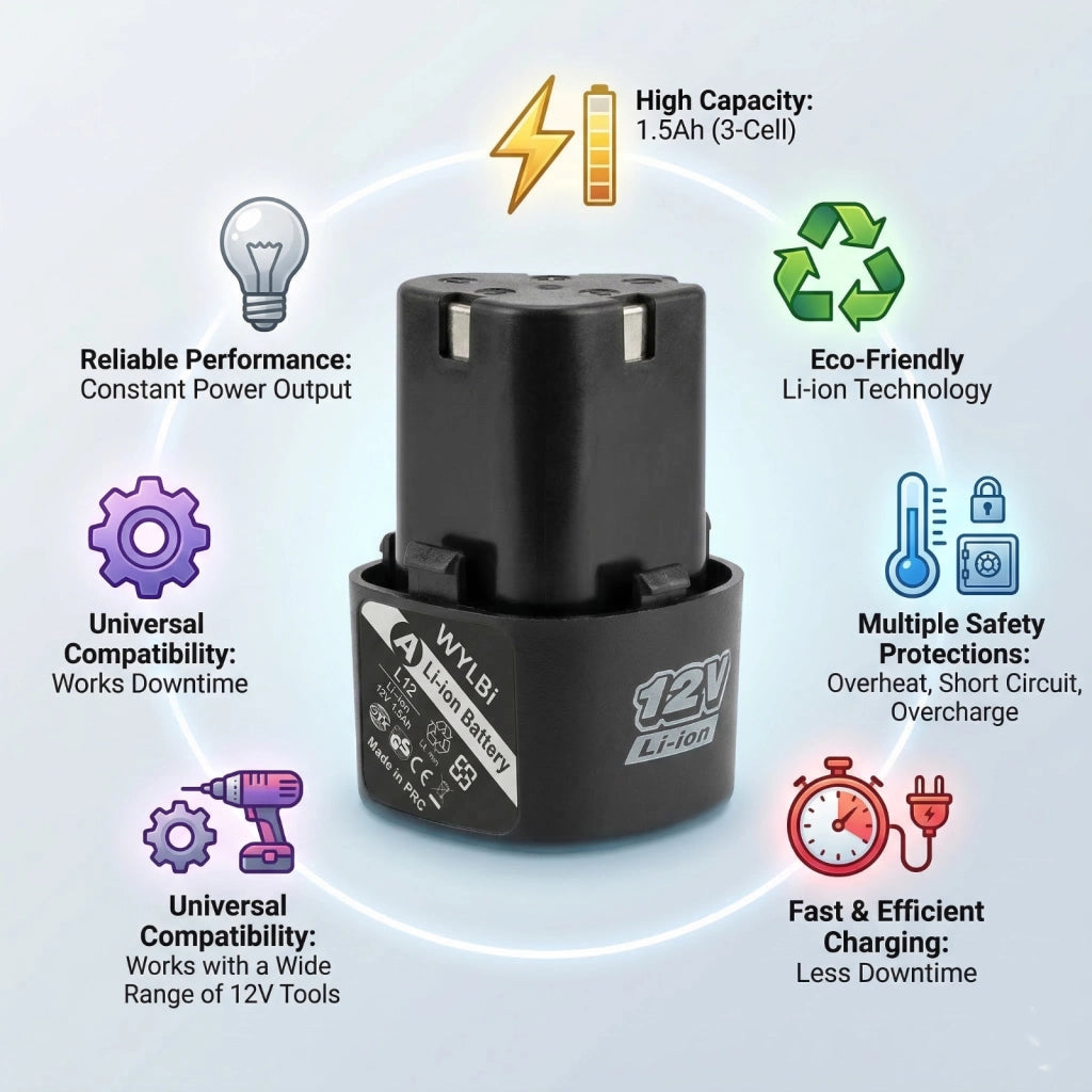 RICAMBIO BATTERIA PER TRAPANO AVVITATORE UTENSILE RICARICABILE LITIO 12V LI-ION