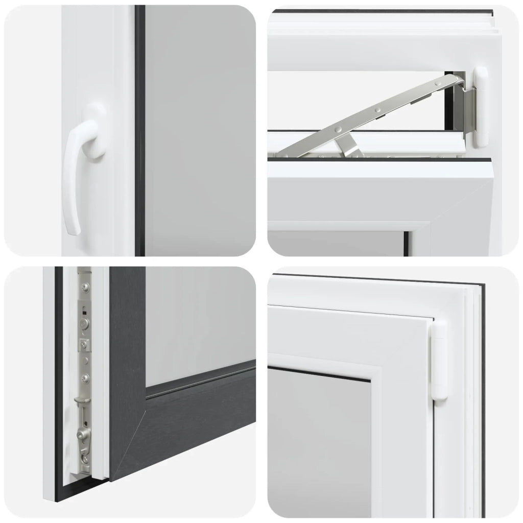 Finestra per Soffitta RISOR 100 x 70 cm PVC e Vetro Antracite CFW9808030