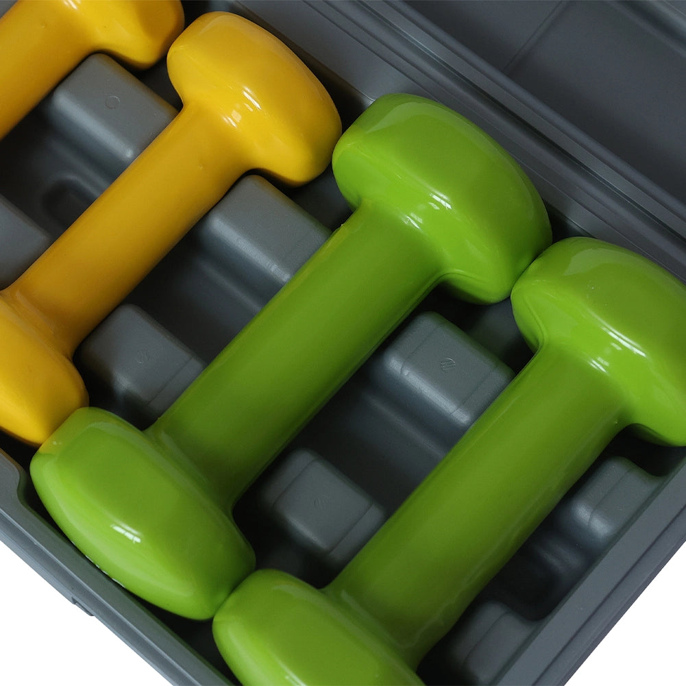 Set Manubri Palestra con Valigetta 2x0.5kg+2x1kg+2x1.5kg Pesi per Sport Fitness