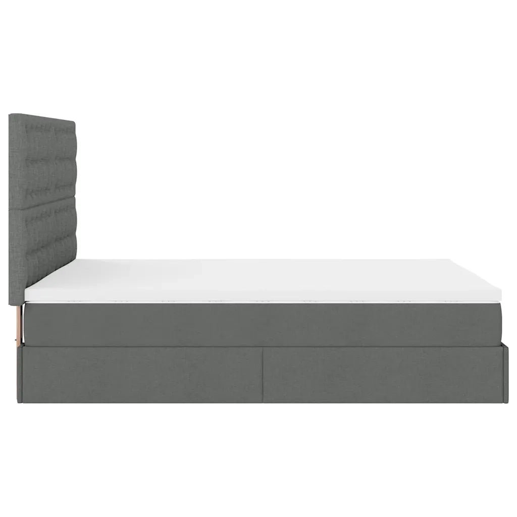 Struttura Letto Pouf con Materasso 140x190 cm in Tessuto 3313321