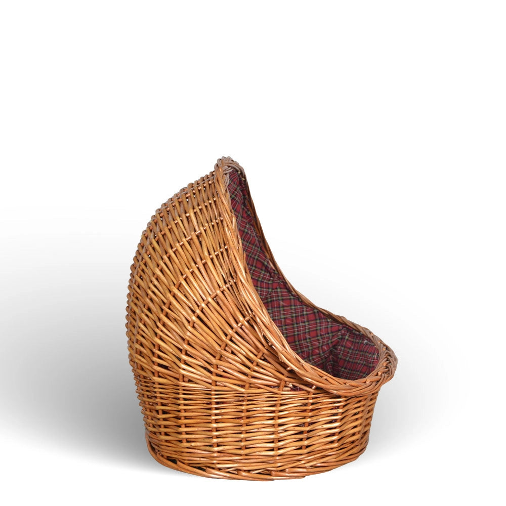 Cuccia lettiera in vimini con cuscino cesta lettino per animali 46x34x36 small