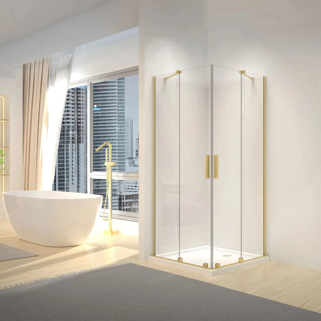 Cabina Doccia Rea Montana Double Gold Brush 80x80