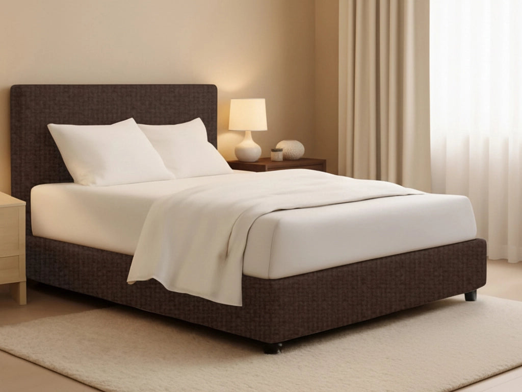 Harlow, Letto Piazza e Mezza Sfoderabile Made in Italy, Marrone