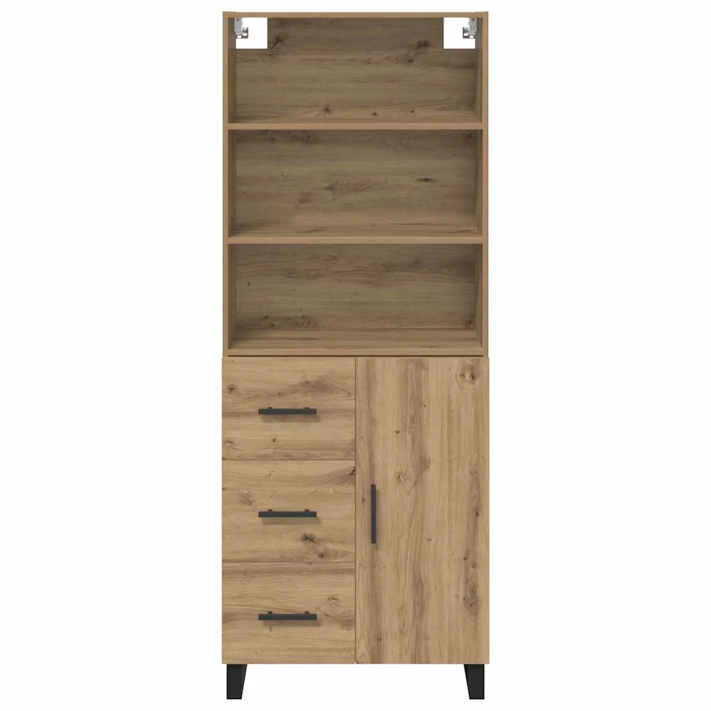 Credenza con Cassetto-Buffet-Armadio da cucina Rovere artigianale 69,5 x 34 x 180 cm 485702