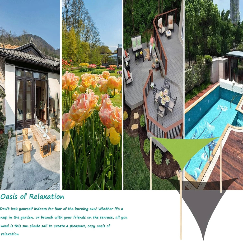 Tenda parasole per esterni, per patio, giardino, cortile e piscina, tessuto impermeabile e protettivo dai raggi UV