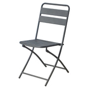 Set di 2 Sedie Pieghevole Acciaio Grigio Scuro 42*50*85