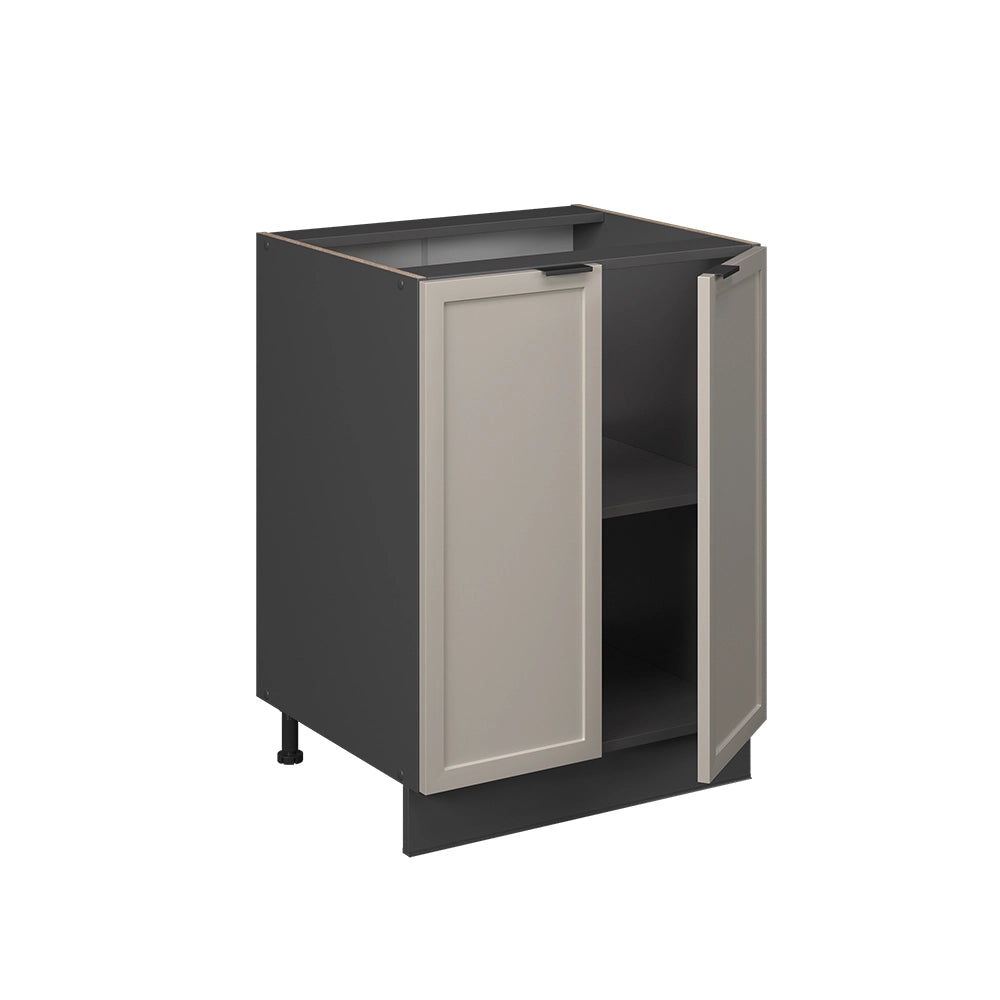 Mobiletto base cucina Fame-Line GrigioBeige/Antracite 60 cm senza piano di lavoro Vicco