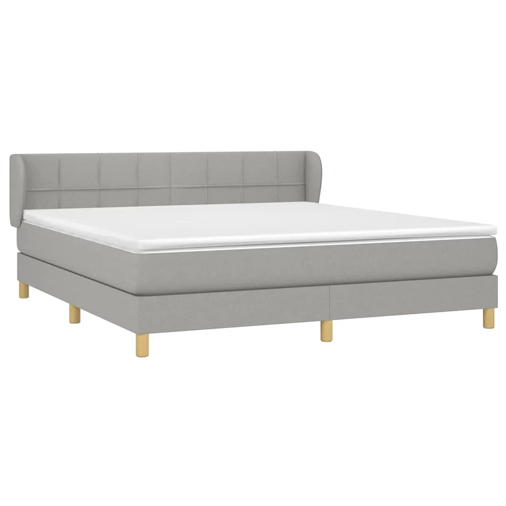 Giroletto a Molle con Materasso Grigio Chiaro180x200 cm Tessuto 3126821