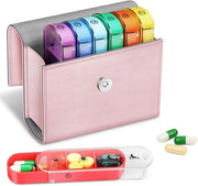 Organizzatore di Medicamenti per 7 Giorni con 4 Scatole - Organizzatore per Ora di Sveglia, Pranzo, Cena e Sonno