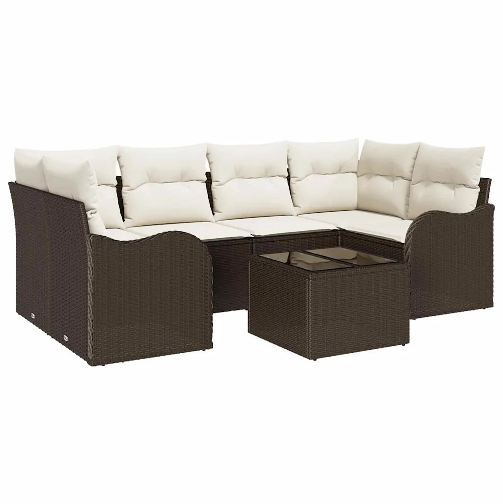 Set Divano da Giardino Marrone 55 x 55 x 37 cm polyrattan 3345598
