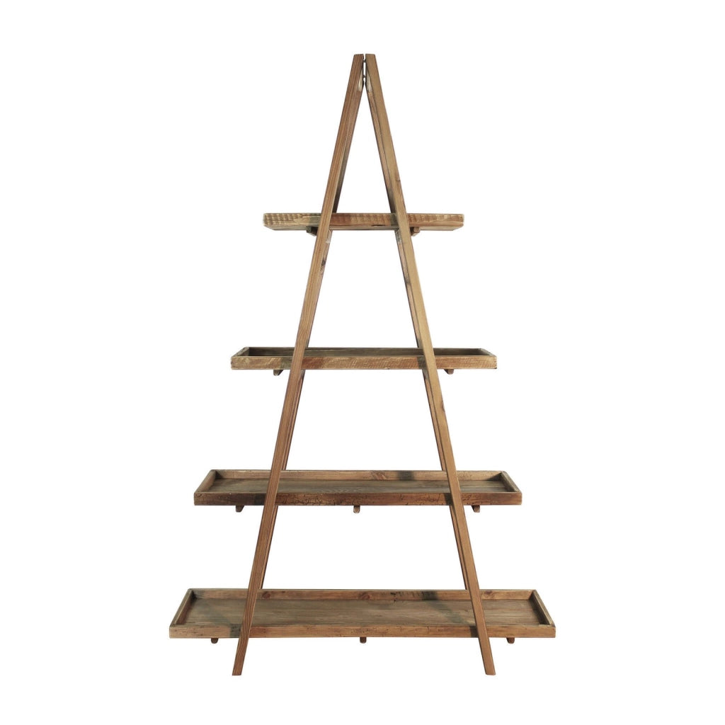 Libreria scaffale di design in Pino riciclato cm 120x43x183 - PINE