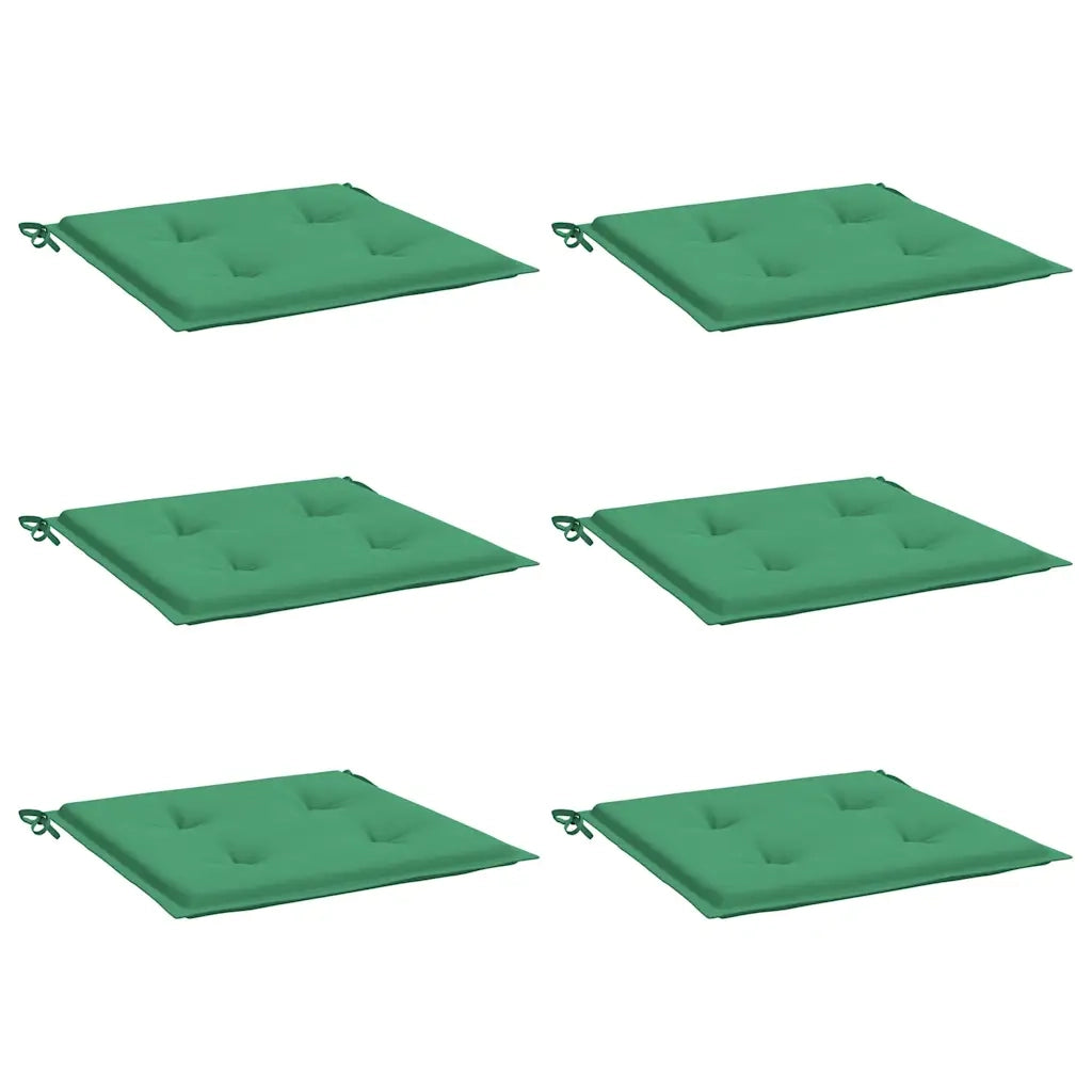Cuscini per Sedia 6 pz | Cuscini per sedie Verdi 40x40x4 cm in Tessuto Oxford