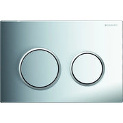 PLACCA DI COMANDO OMEGA 20 DOPPIO TASTO CROMO LUCIDO CROMO SATINATO GEBERIT 115.085.KH.1