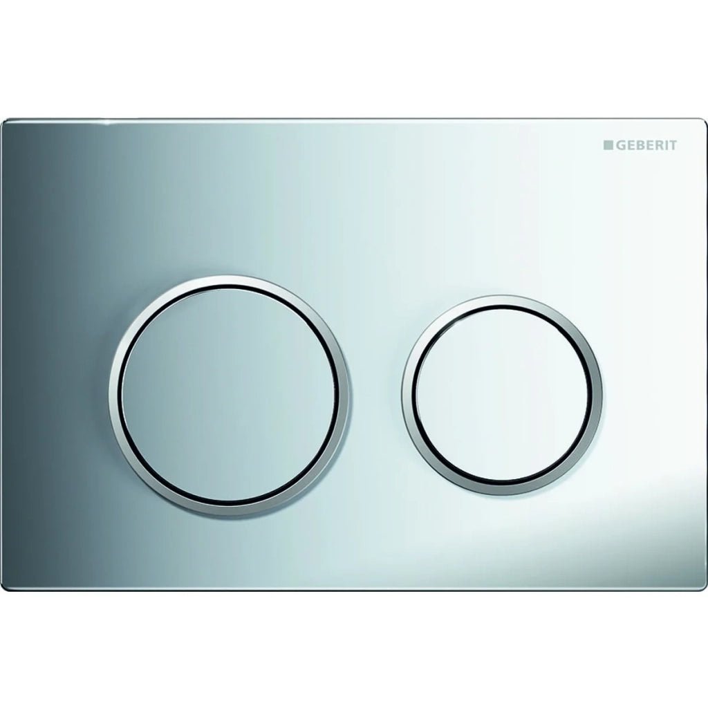 PLACCA DI COMANDO OMEGA 20 DOPPIO TASTO CROMO LUCIDO CROMO SATINATO GEBERIT 115.085.KH.1