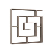 Libreria in legno "Labirent" - 125 x 22 x 129 cm - Marrone moka chiaro