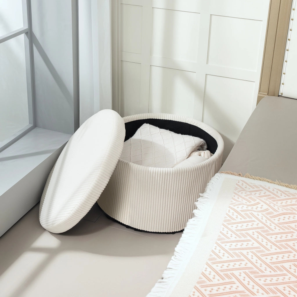 Poggiapiedi con cassettino ¨C zephmum ¨C Beige 97 L