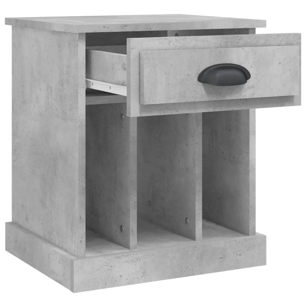 Comodino-Tavolino da notte Grigio Cemento 43x36x50 cm