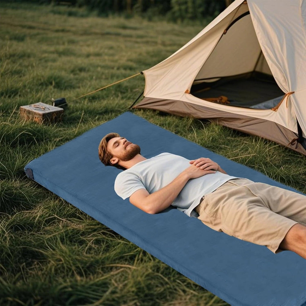Materasso pieghevole per 1/2 persone, materasso da campeggio portatile in memory foam, morbido e confortevole, superficie impermeabile, per campeggio, auto, viaggi