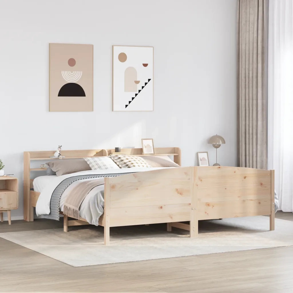 Letto matrimoniale | Letto per adulti | Letto senza Materasso 180x200 cm in Legno Massello di Pino