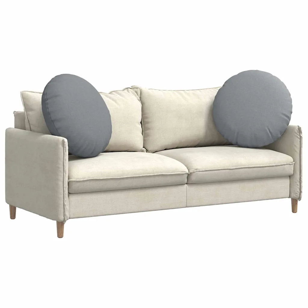 Cuscini per Seduta 2 pcs Grigio chiaro Ø60 x 21 cm Tessuto