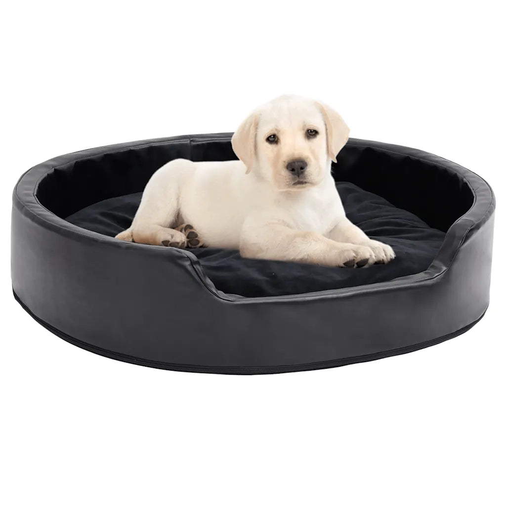 Lettino per Cani Nero 79x70x19 cm in Peluche e Similpelle CFW6097516