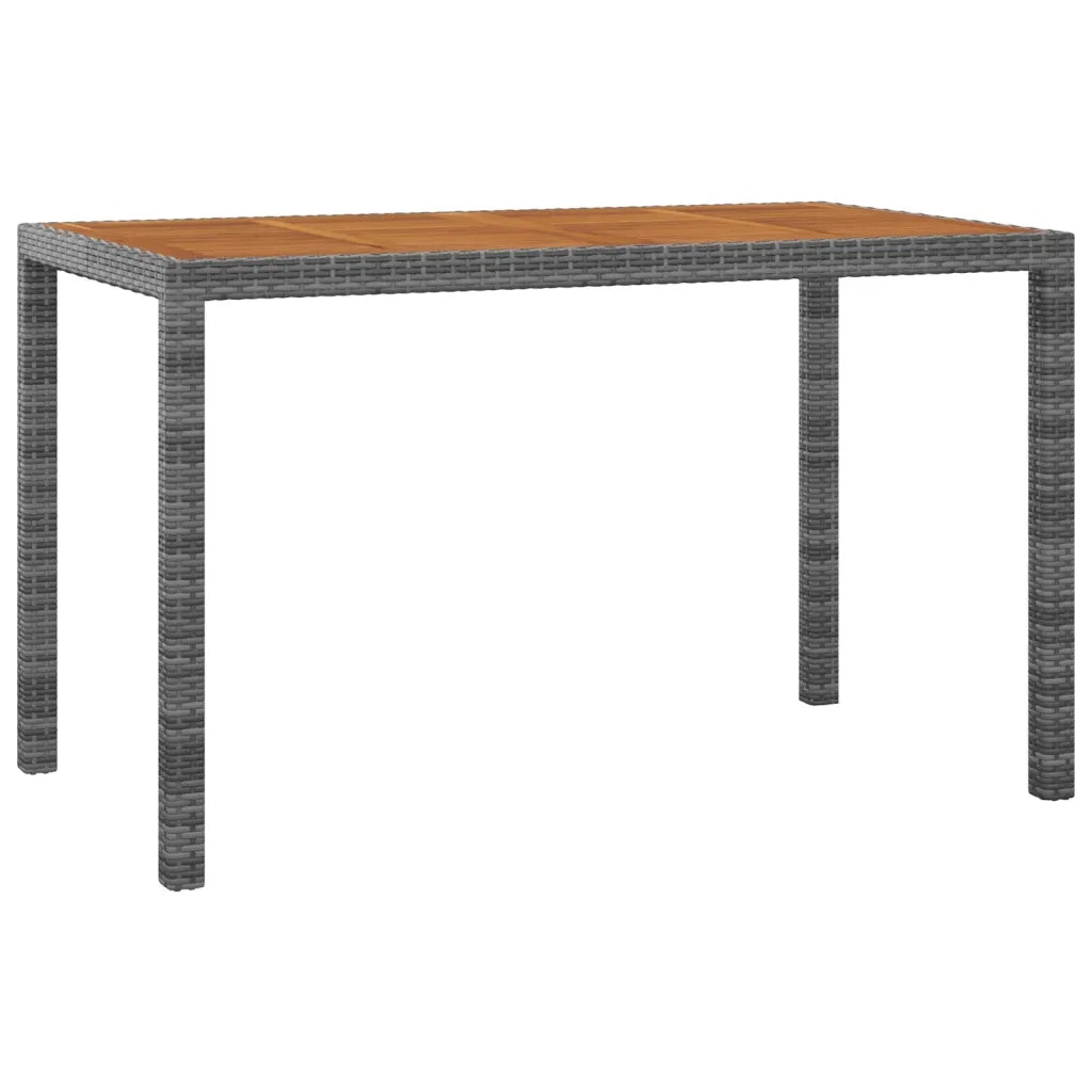 Set da Pranzo da Giardino 3 pz | Set Salotto da Giardino con Cuscini Polyrattan Grigio