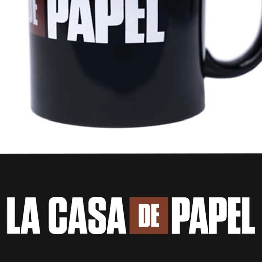 Tazza Ceramica 330 ml con Logo La Casa de Papel Compatibile Microonde Nero Inny